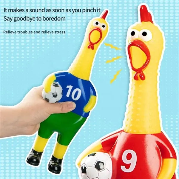 Football Jersey Screaming Chicken Toy Squeaky Dog Gift