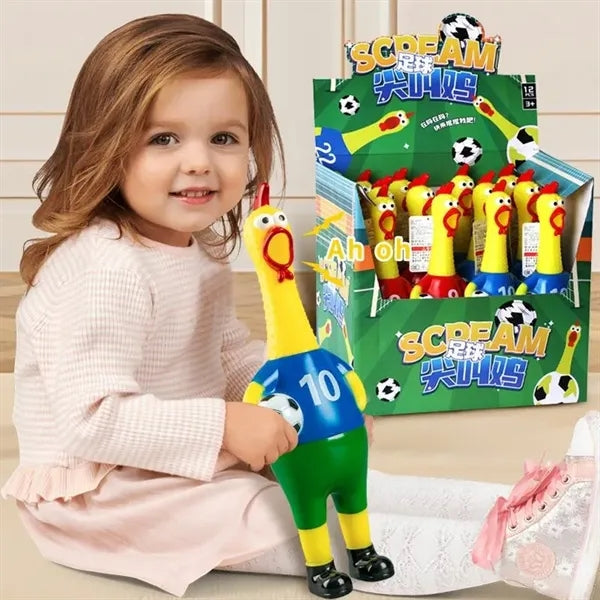 Football Jersey Screaming Chicken Toy Squeaky Dog Gift