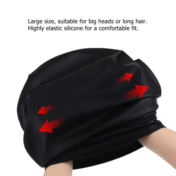 Extra Large Silicone Swim Cap for Long Hair