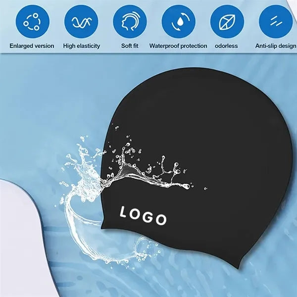 Extra Large Silicone Swim Cap for Long Hair