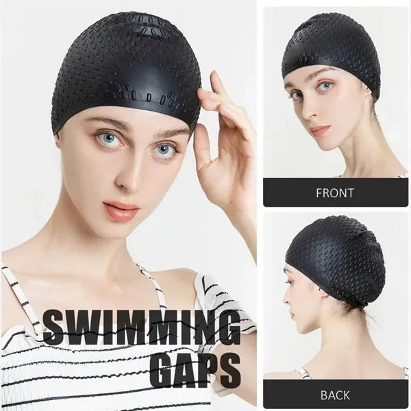 High Elasticity Silicone Swim Cap for Women Men