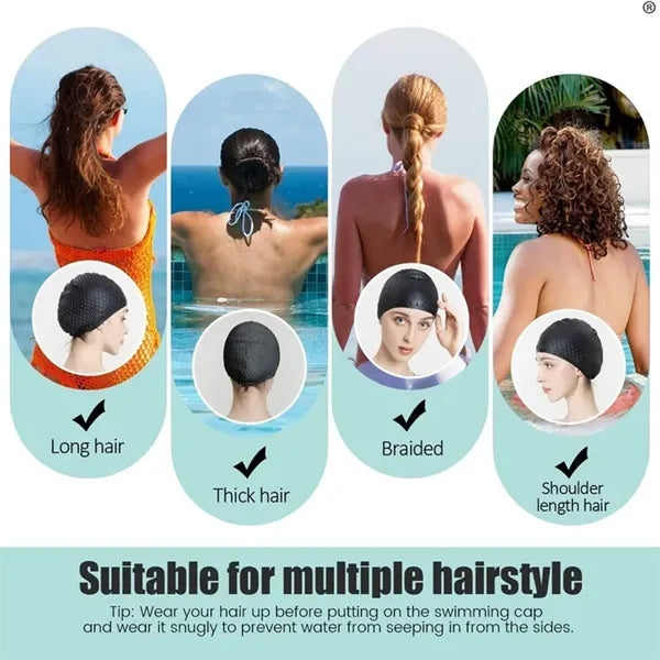 High Elasticity Silicone Swim Cap for Women Men