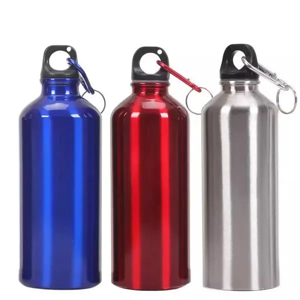 17oz Aluminum Sports Water Bottle w Carabiner