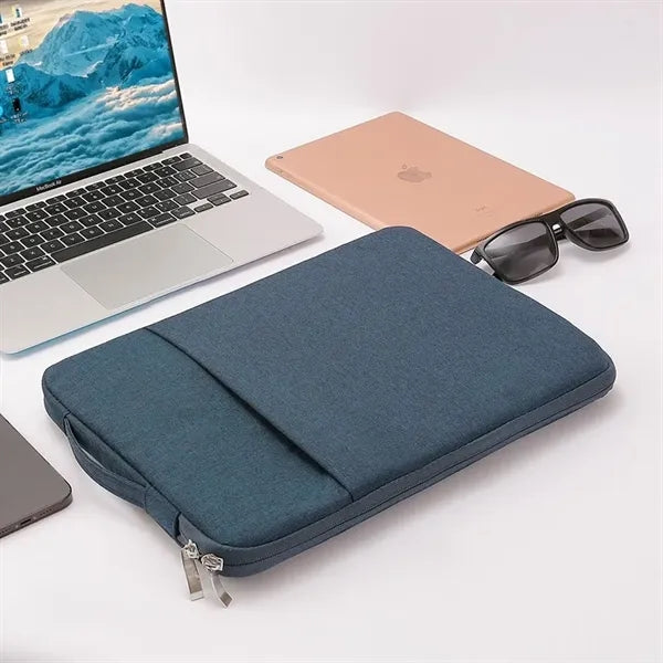 Oxford Laptop Sleeve w/Front Accessory Pocket & Plush Inside