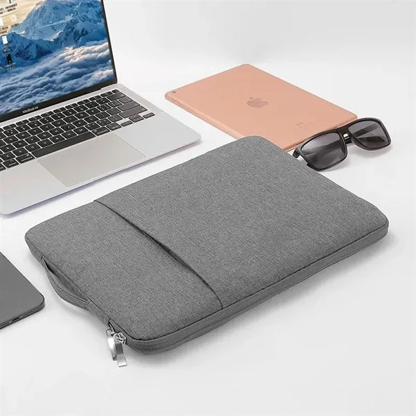 Oxford Laptop Sleeve w/Front Accessory Pocket & Plush Inside