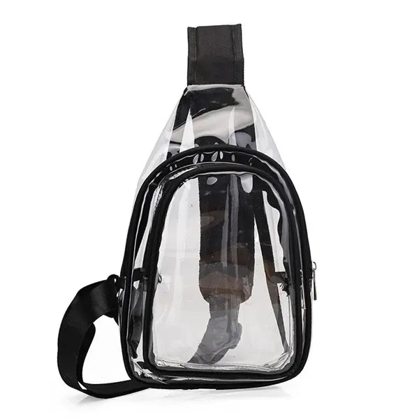 Sling Travel Clear PVC Transparent Cross Body Backpack