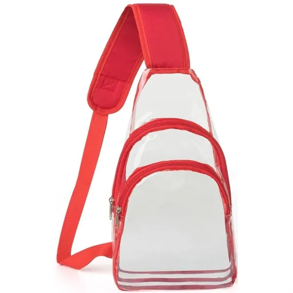 Sling Travel Clear PVC Transparent Cross Body Backpack