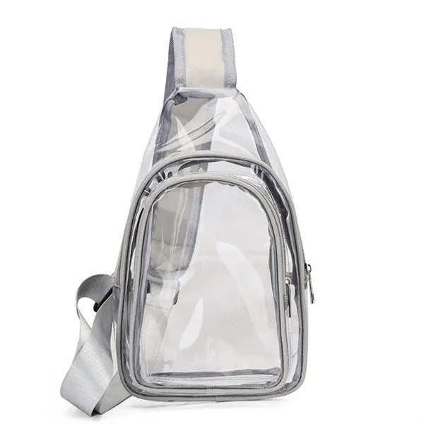Sling Travel Clear PVC Transparent Cross Body Backpack