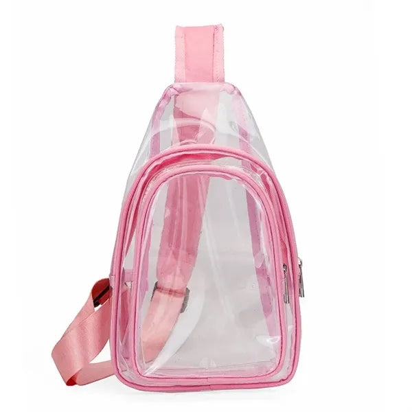 Sling Travel Clear PVC Transparent Cross Body Backpack