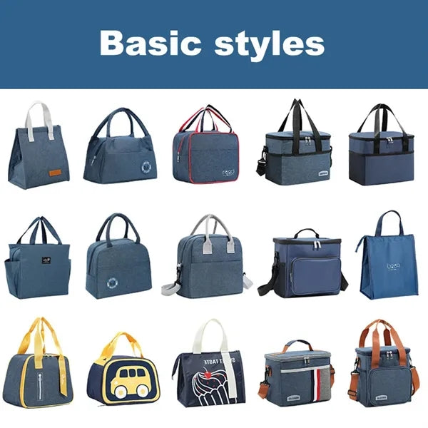 Insulated Heathered Double-layer Lunch Cooler Bag