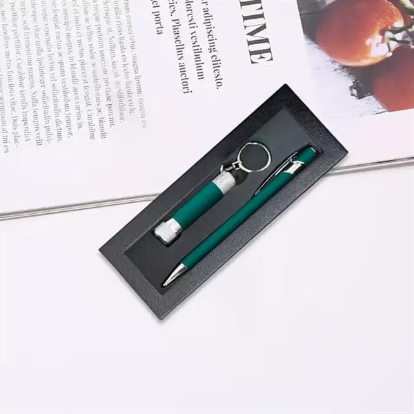 Soft Stylus Metal Ballpoint Pen And Flashlight Gift Set