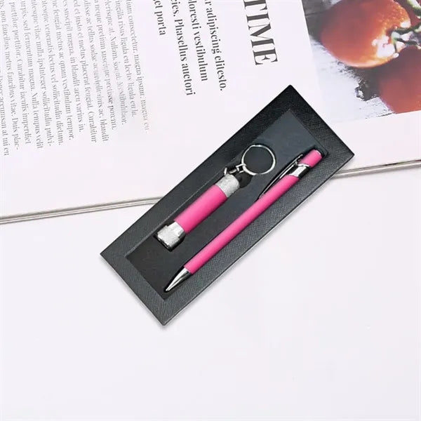 Soft Stylus Metal Ballpoint Pen And Flashlight Gift Set