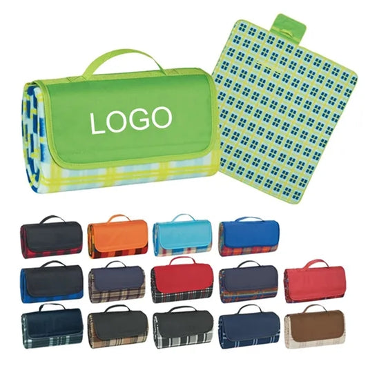 Fleece Picnic Blanket with Water-Resistant Backing