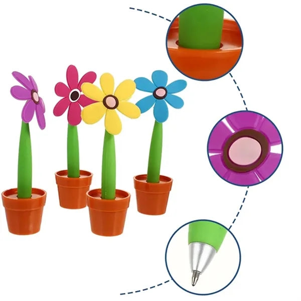 Creative Flowerpot Shaped Ballpoint Pen for Kids