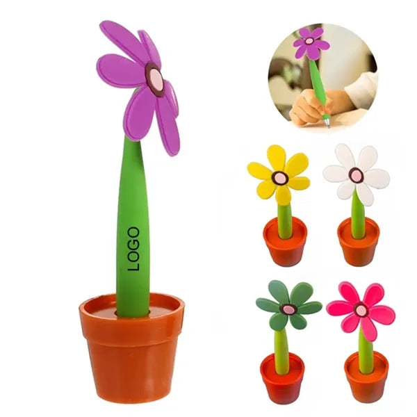 Creative Flowerpot Shaped Ballpoint Pen for Kids