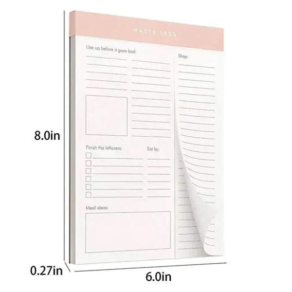 Magnetic Meal Planner and Grocery List Pad