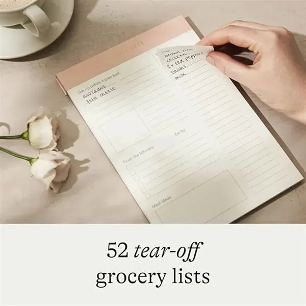 Magnetic Meal Planner and Grocery List Pad