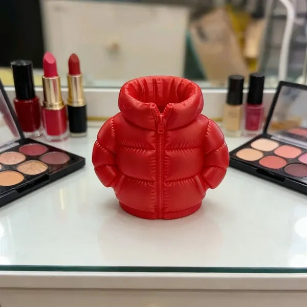 Creative Desktop Office Organizer Puffer Jacket Pen Holder