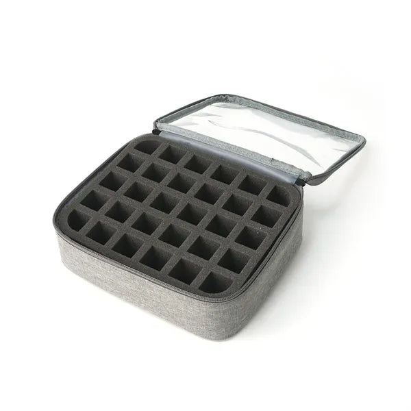 Nail Polish Organizer Case with Clear Window 30 Slots