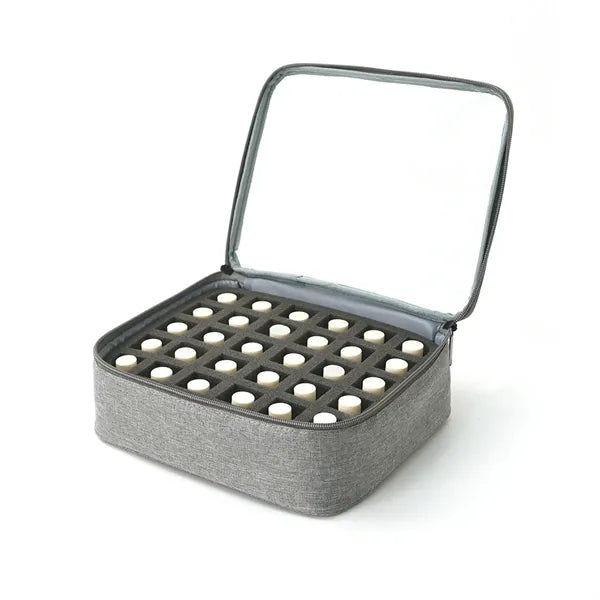 Nail Polish Organizer Case with Clear Window 30 Slots