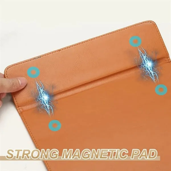A4 Leather Business Magnetic Clipboard with Pen Holder