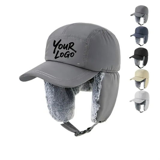 Winter Trapper Hat with Ear Flaps Fleece Lined Cold Weather