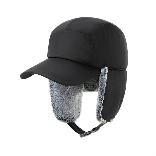 Winter Trapper Hat with Ear Flaps Fleece Lined Cold Weather