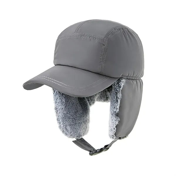 Winter Trapper Hat with Ear Flaps Fleece Lined Cold Weather