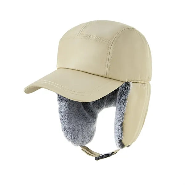 Winter Trapper Hat with Ear Flaps Fleece Lined Cold Weather