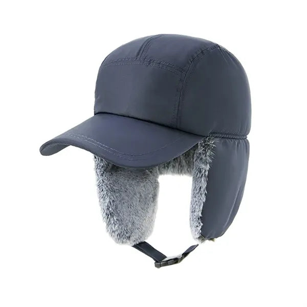 Winter Trapper Hat with Ear Flaps Fleece Lined Cold Weather