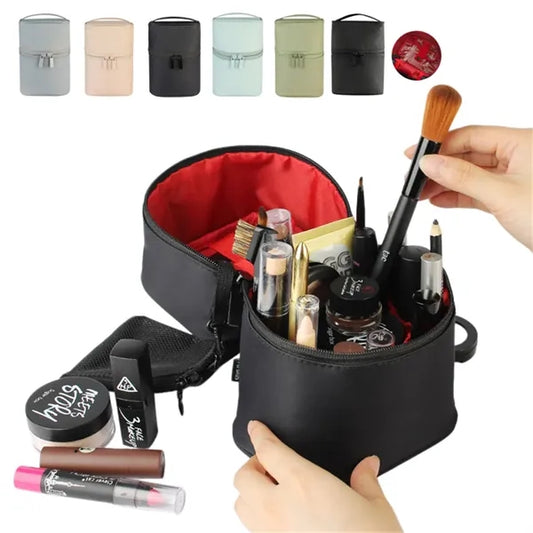 Small Standing Makeup Brush Organizer Bag for Travel
