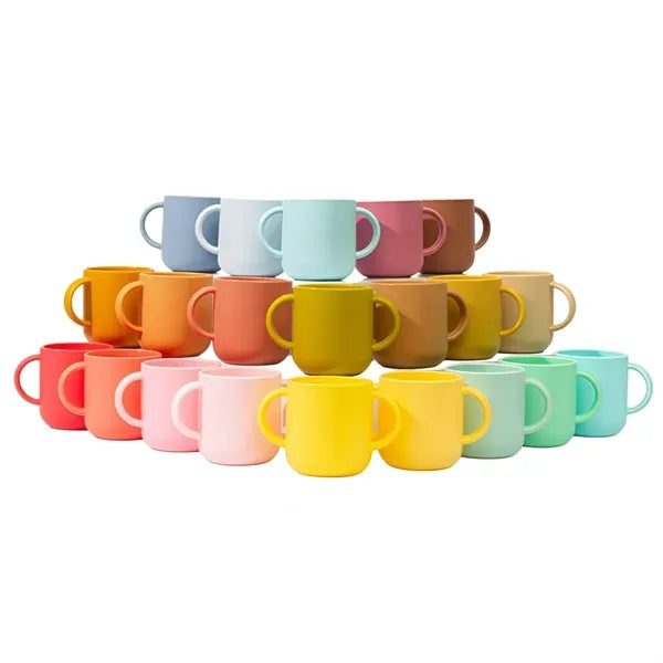Silicone Baby Training Cup with Dual Handles Microwave Safe