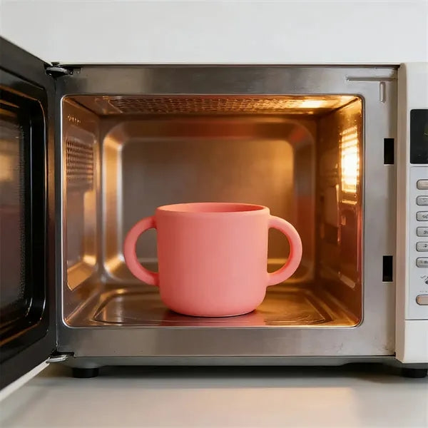 Silicone Baby Training Cup with Dual Handles Microwave Safe