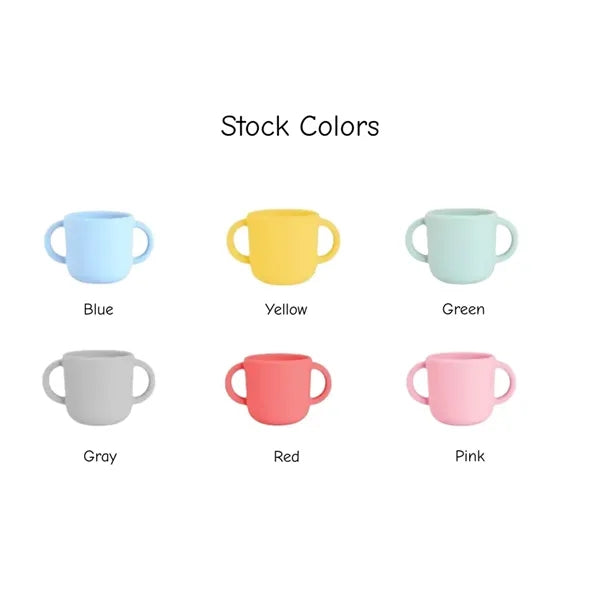 Silicone Baby Training Cup with Dual Handles Microwave Safe