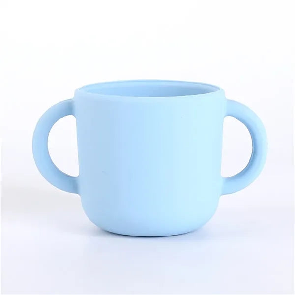 Silicone Baby Training Cup with Dual Handles Microwave Safe