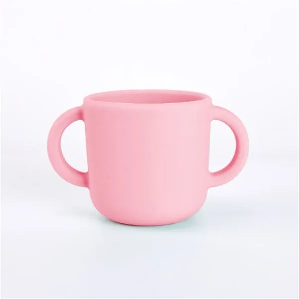 Silicone Baby Training Cup with Dual Handles Microwave Safe