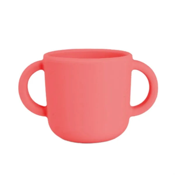 Silicone Baby Training Cup with Dual Handles Microwave Safe