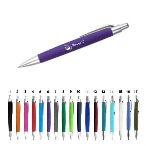 Soft-Touch Rubberized Click Pen