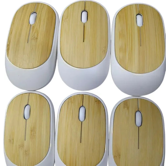 2.4G Wireless Bamboo Top Mouse with Silent Click for Office
