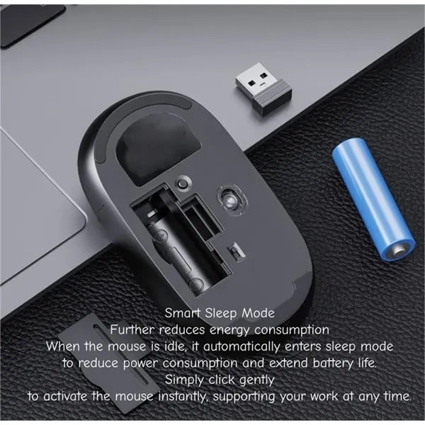 2.4G Wireless Bamboo Top Mouse with Silent Click for Office