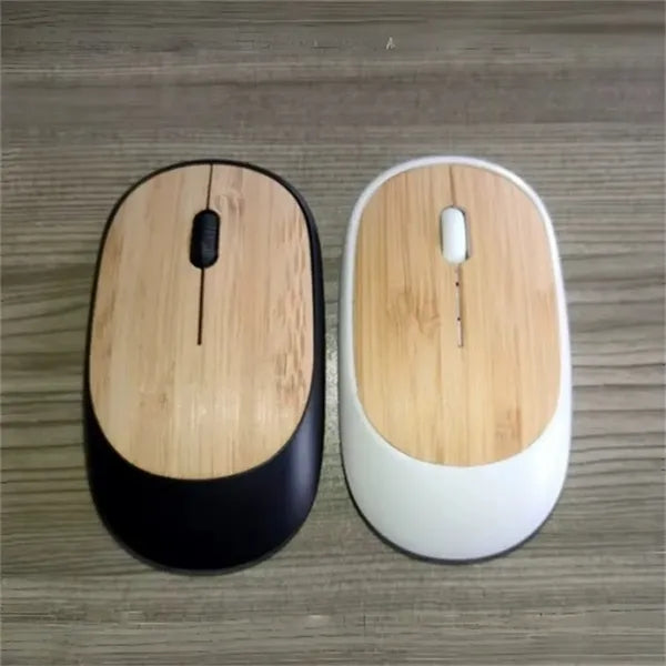 2.4G Wireless Bamboo Top Mouse with Silent Click for Office