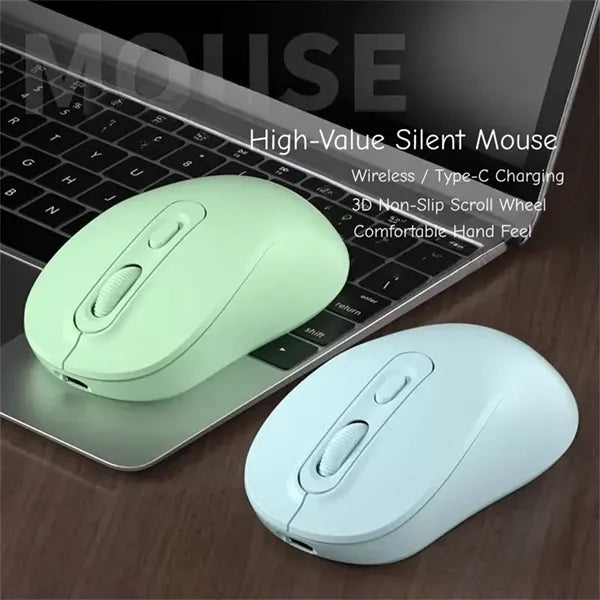 Dual Mode Silent Wireless Mouse with Type C Charging Office
