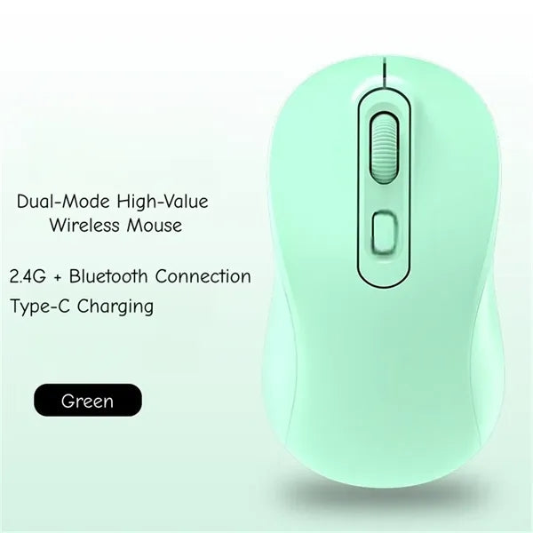 Dual Mode Silent Wireless Mouse with Type C Charging Office