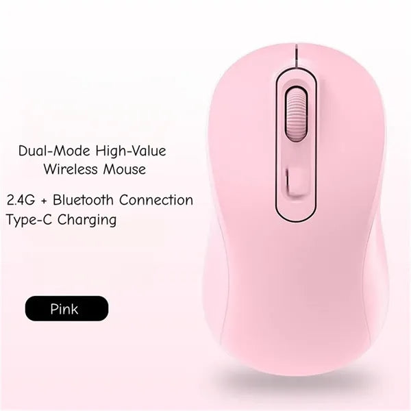 Dual Mode Silent Wireless Mouse with Type C Charging Office