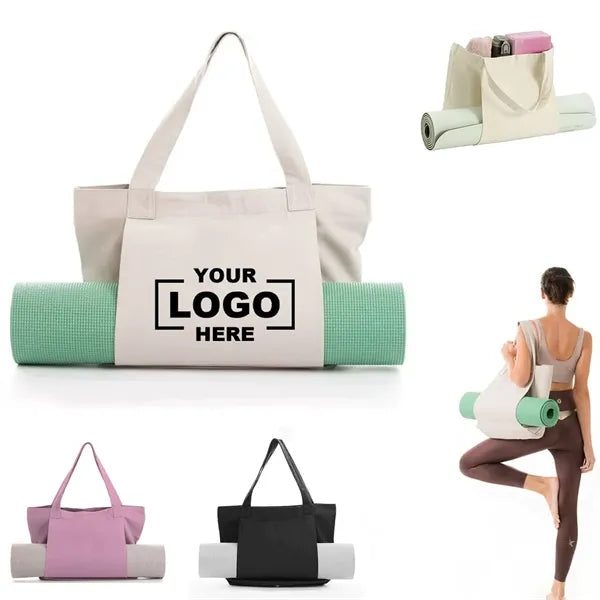 Yoga Mat Tote Bag With External Holder