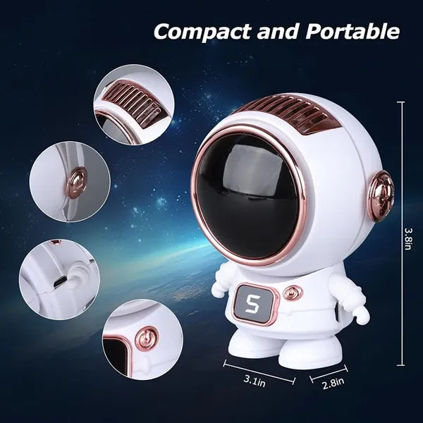 Astronaut Portable Neck And Handheld Fan With 5 Speed