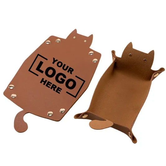 Pet Cat Shaped Leather Storage Box