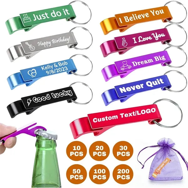 Bottle Opener Keychain, Personalized Logo