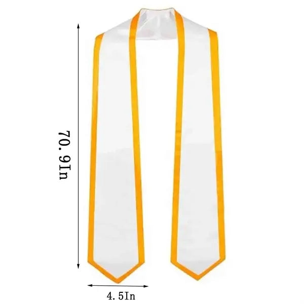 Unisex Satin Plain Graduation Stole
