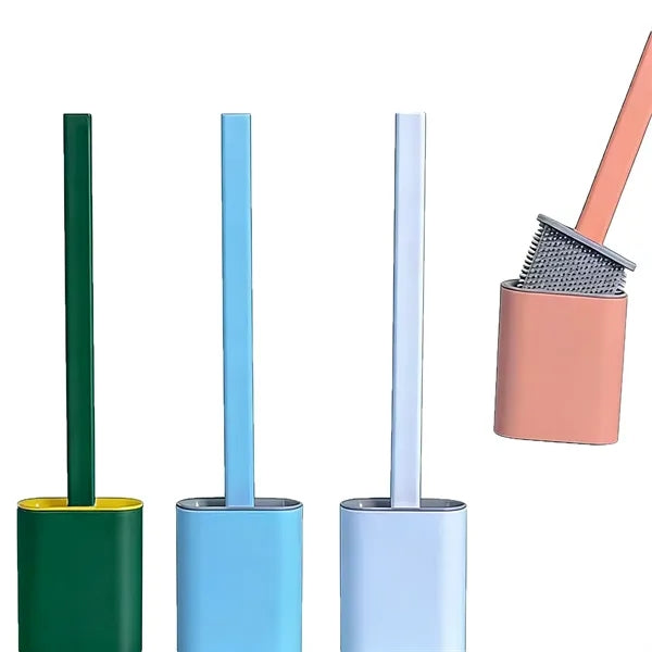 Durable Wall Mounted Silicone Toilet Brush Cleaning Tool